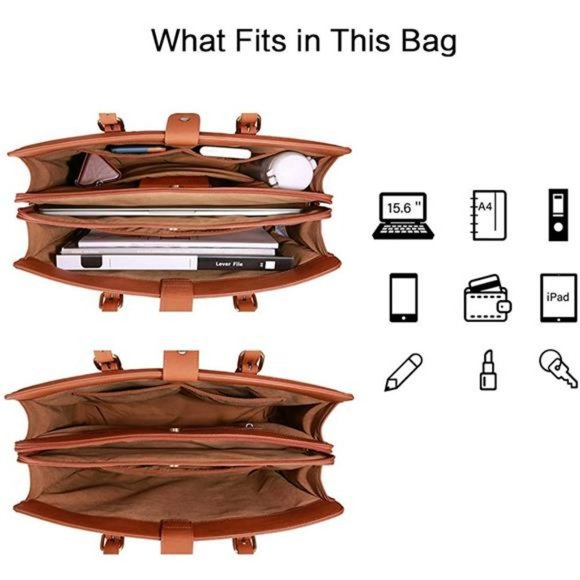 Laptop Tote Fits Up to 15.6 Inch Briefcase for Women - Picture 3 of 3